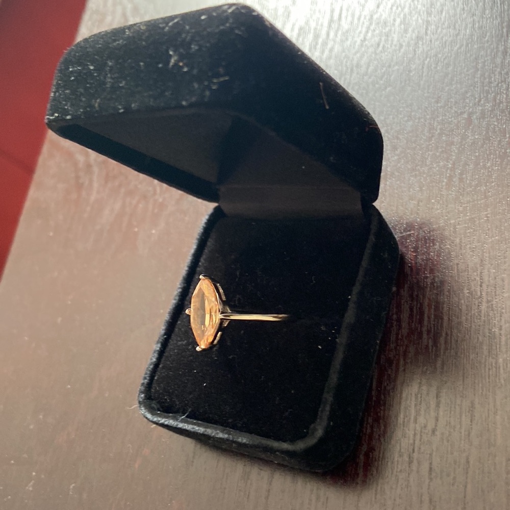 Vintage Citrine Marquis Ring